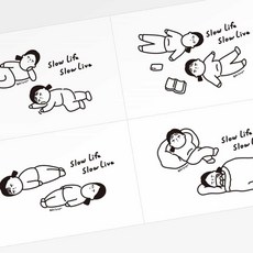 덕플러스문구 슬로우라이프 4종 엽서 postcard, 4 제일편해, 4 제일편해, 없음