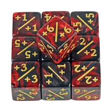 6면 주사위 세트 카운터 + 1 및-1 카드 게임 키트 엔터테인먼트 개, 06 10pcs