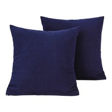 소하임 코듀로이 소파쿠션 솜+커버 2개 세트, 네이비