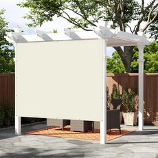 SUNNY GUARD 쉐이드 천 맞춤형 사이즈 1.8x2.4m(6x8피트) 햇빛 가리개 스크린 패브릭 쉐이드 커버 방수포 그로밋 포함 퍼걸러 뒷마당 정원용 버터 크림(맞춤, SUNNY GUARD 쉐이드 천 맞춤형 사이즈 1.8x