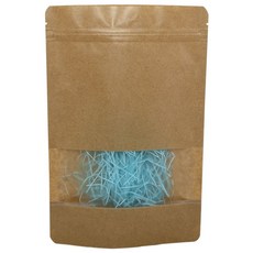 【緣茂包材】牛皮橫窗夾鏈立袋(180*260 40mm) - 食品包裝、零食袋、茶葉袋, 1個, 50