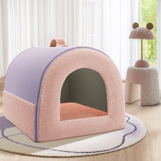 두우둥 방한 켄넬 방한켄넬 따뜻한 하우스 방한, XS 32 x 30x29cm 1.5kg, 1개, 라이트퍼플