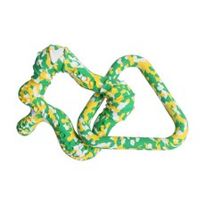 YeeGo 寵物互動天然橡膠玩具 狗狗零食玩具 戶外互動拔河玩具, 二環生物降解犬玩具(顏色隨機), 1個