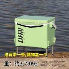 新款釣魚箱全套 超輕便迷你釣箱 多功能 (臺灣出貨), 1個, 20L中國綠/平板款（帶升降腳）