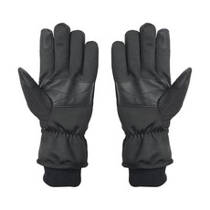 Heat Logic 유니 3겹 우븐 소프트쉘 장갑 플리스 안감 및 터치 스크린 호환성 남성 여성용 - M/L그레이 139548, Heat Logic 터치 팁과 플리스 안감이 있는 우븐, 블랙