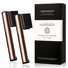 GIOVANNY 스틱 차량용 방향제 케이스 2p + 리필 2g 4p, 시즐 브라운(화이트머스크), 1세트