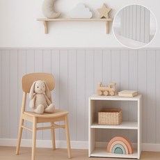 데코앤필름 접착식 루바 템바보드 벽면 가구 리폼 인테리어패널 40x100cm, 루바 연그레이, 1개