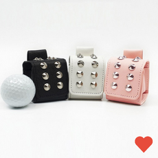 골프백 스터드 1구 골프공 케이스 벨트형 볼 주머니 공, GF67-화이트, 1개