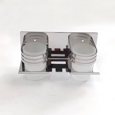 衛生間壁掛牙刷杯架不鏽鋼雅黑免打孔安裝家用漱口杯帶掛鉤牙膏架, 如图, 牙刷架鏡面亮光款-圓雙杯