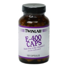 TWINLAB 無酵母乾燥維生素E膠囊, 100顆, 1罐