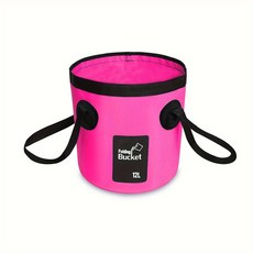 동반자 내구성이 뛰어나고 컴팩트하며 세탁에 다용도 필요최고의 캠핑 하이킹 12L초경량 접이식 물통, 6)핑크, 1개