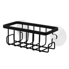 후크 배수 내구성 비누와 홈 블랙 주방 스크러버 스폰지 홀더 중공 강력흡입 컵 캐디 주최자, 01 Black