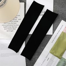 冰絲防曬頭套 遮陽帽 圍脖 涼感面罩 護脖, 高品質加密冰袖【黑色】