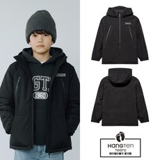 [행텐틴즈 중계점] *2025 겨울최신상 특가SALE* 타슬란 스키 패딩 점퍼 (블랙) 후드와 밑단 스트링 디지안으로 안정감있는 착용감의 스포티한 스키복 상의