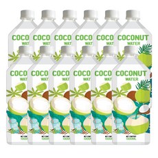 RFC 저온 살균 코코넛 워터 100%, 1L, 12개