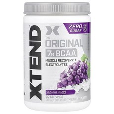 XTEND 7G BCAA Glacial Grape 엑스텐드 7G BCAA 글레이셜 그레이프, 390g, 3개