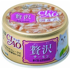 CIAO 貓罐頭 24罐組, 1個, 豪華罐A145鮪+雞+柴*24
