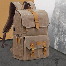 웬카 삼각대거치 카메라 백팩 브라운