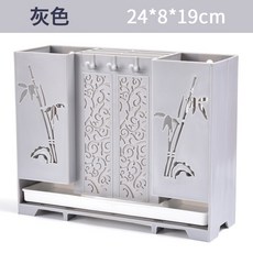 NBMY 廚房筷子收納盒 瀝水壁掛式筷籠, 灰色★1個裝:如圖, 1個