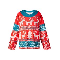 아이스 하키 저지 재킷 S-XL 크리스마스 남성용 레드 [호환]