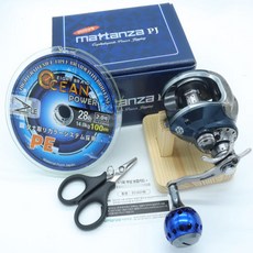 마탄자 25년 피제이 PJ 문어 갑오징어 한치 쭈꾸미 5점대 줄 포함 베이트릴, 좌핸들