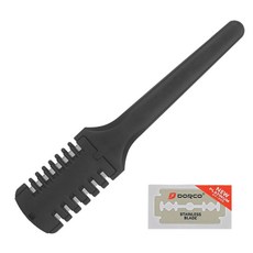 푸뚜로 남자 다리털 숱 제거기 레그트리머, 1개, 블랙+면도날