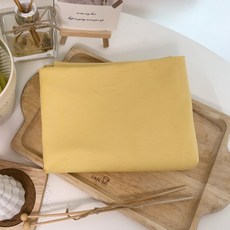 CRT 035 탐나요 레이온 스판 속 기모 원단 무지 패브릭 발열 보온 천, 1개, 연노랑