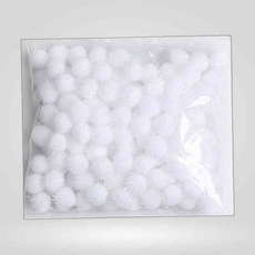 유니아트 5000 반짝이퐁퐁 15mm 만들기재료 칼라솜 흰색 밤송이, 본상품