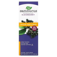네이쳐스웨이 Sambucus 표준화된 딱총나무 열매 무설탕 8 액량 온스 (240 ml), 236.588ml, 1개