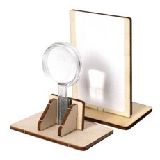 중학교 과학실험실 확대관찰용 유리재질 볼록렌즈 확대기구 모둠수업 돋보기, 2개