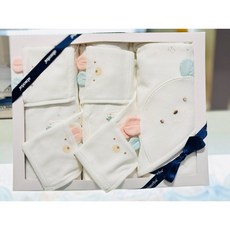 [백화점 정품] 압소바 신생아 순면 사계절 배냇 슈트 뱀부저고리+배냇슈트+속싸개 3종세트
