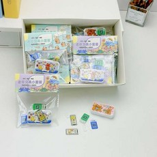 文具 迷你文具小套裝吊飾文具套裝仿真模型微縮學習用品益智兒童玩具JIAL3, 1個, 24袋整盒6617-6迷你文具小套