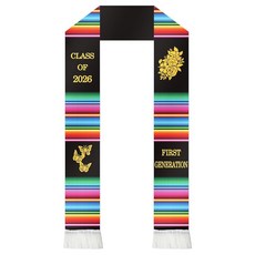 Ramciyo 1세대 졸업 스톨 2026 졸업 파티용 2026 클래스 새시 나비 로즈 디자인 스톨 2026년 수업용 1세대 학생을 위한 대학 졸업 스톨, Ramciyo 1세대 졸업 스톨 2026, 졸업 파티용