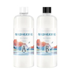 몰딩용 액체 실리콘 기포 반투명 클리어 혼합 세트 비율 고무 몰드, 1000g, 1kg, 1개