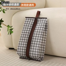 DFMEI 鞋靴防塵袋旅行透明防塵鞋子防塵套大容量防水便攜手提靴子收納袋, 1個, 鞋袋棕邊【無紡布】