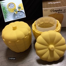 CHENset 創意趣味植物南瓜造型冰桶 附漏斗製冰桶, 1個, 300ml