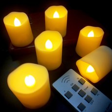 21C Trend USB充電遙控式蠟燭造型燈 6入, 燈泡顏色 6P 1套