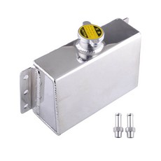 냉각수통 알루미늄 범용 냉각수 확장 충전 오버플로 저장소 혼다 시빅 240SX WRX, [01] Sliver, 01 Sliver, 01 Sliver