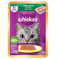 Whiskas 偉嘉 貓濕糧包, 80g, 1個, 鮪魚