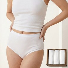 BYC 3매입 순면 여성 위생팬티 데오니아 땀냄새 제거 여자 속옷 면팬티 하이웨스트 팬티 세트