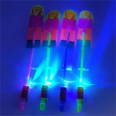 어린이 낙하산 20개 장난감 야외용 놀이 고무줄 낙하산 발광 휴대용 놀이터 빛나는 야광 날개 생일 용품