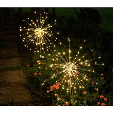 太陽能LED花燈 太陽能煙花燈 庭院裝飾燈 戶外草皮燈 蒲公英燈, 暖光