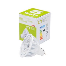 CR LED 12V 5W MR16 할로겐램프 스포트 전구 GU5.3, 1개, 주광색