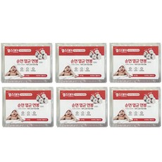 헬스데이 순면 멸균 면봉 (어린이용) /위생면봉 개별포장, 60개입, 6개