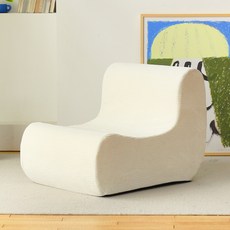 고밀도 폼 1인용 소파 분리세탁 커버, Ivory