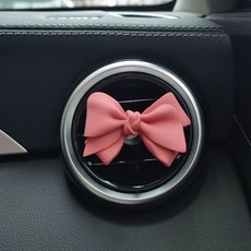 펄리본 차량용 석고방향제 자동차 신차선물 송풍구 차량용품 여성용, E. 새로운 녹슨 붉은 활