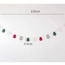 日日囍 聖誕節拉旗，多款可選，節慶裝飾，派對佈置首選, 1個, 簍空聖誕樹