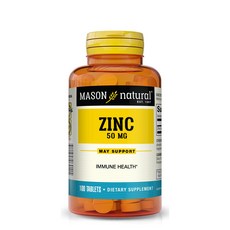 MASON natural 無糖無麩質鋅錠 50mg, 1組, 100顆