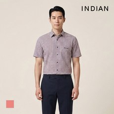 [INDIAN] 미니멀체크 반팔셔츠_MITNSYM3231