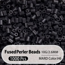 2.6mm 벌크 블랙화이트 컬러 시리즈 펄러 비즈 리필 팩 -1000/5000개 퓨즈블 DIY 아트 크래프트 퓨즈 비즈 모자이크 퍼즐용, [00] 1000PCS, [00] H6